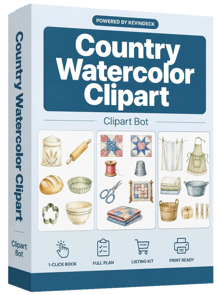 Clara, the country watercolor clipart studio