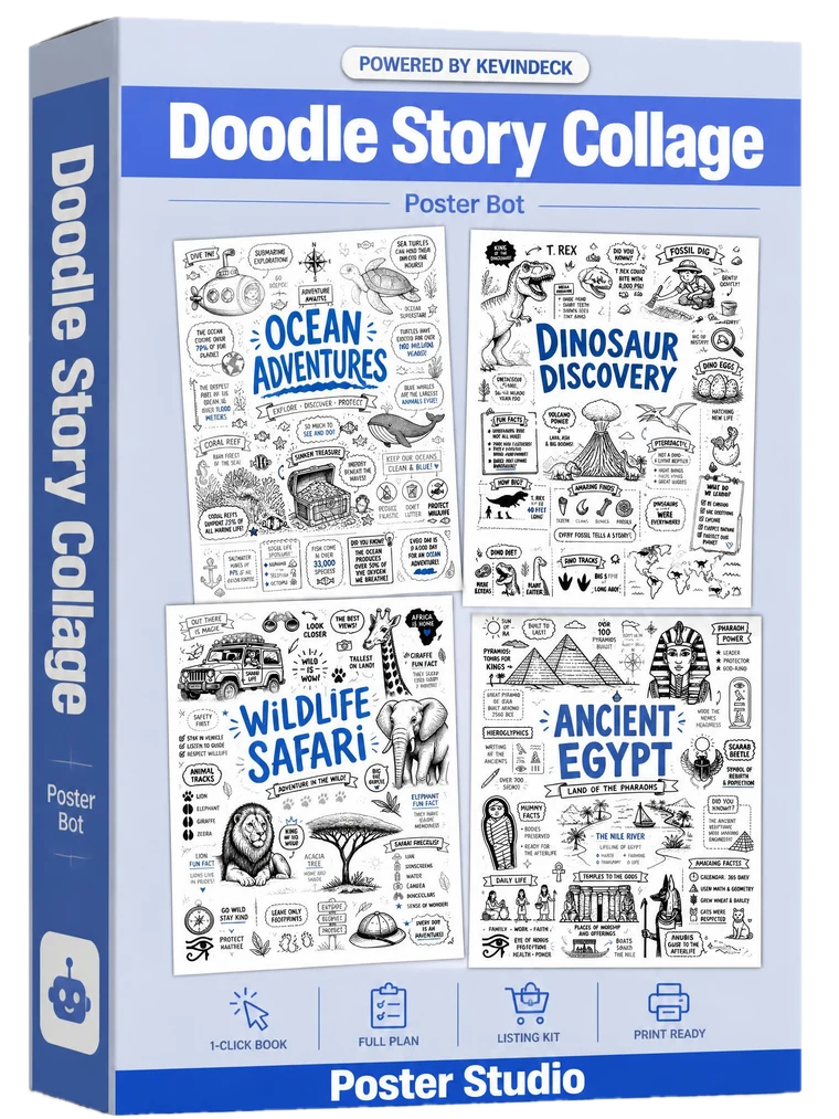 Scribbles, the doodle story collage studio