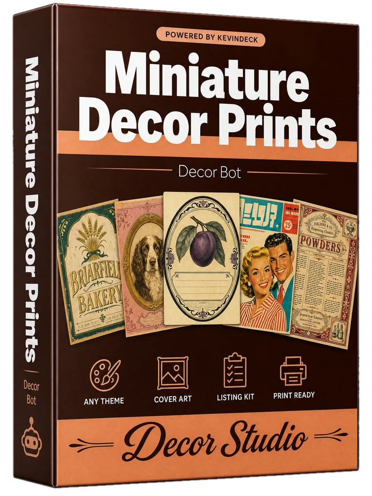 Bitsy, the miniature decor prints studio