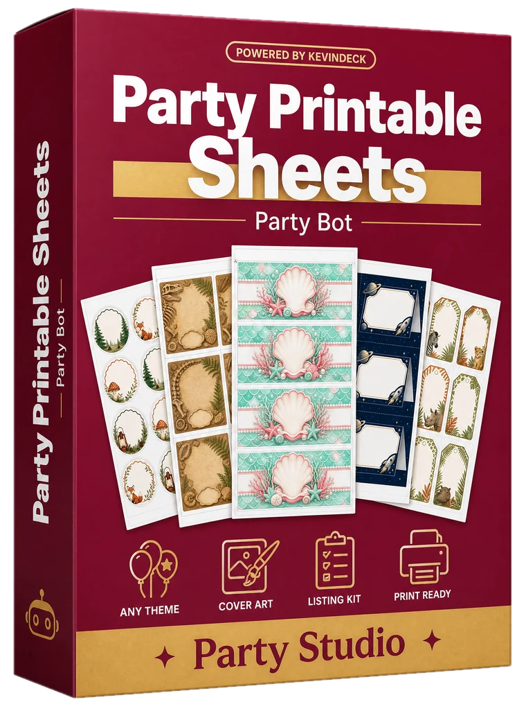 Birdie, the party printable sheets studio