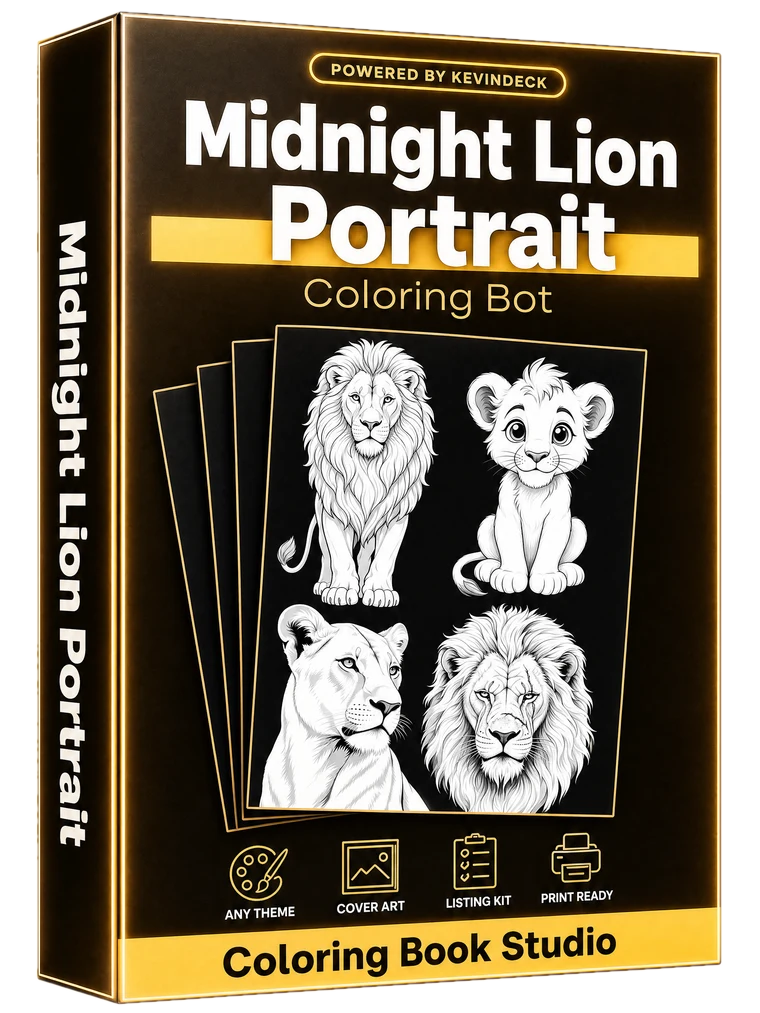 Prowl, the midnight lion portrait studio